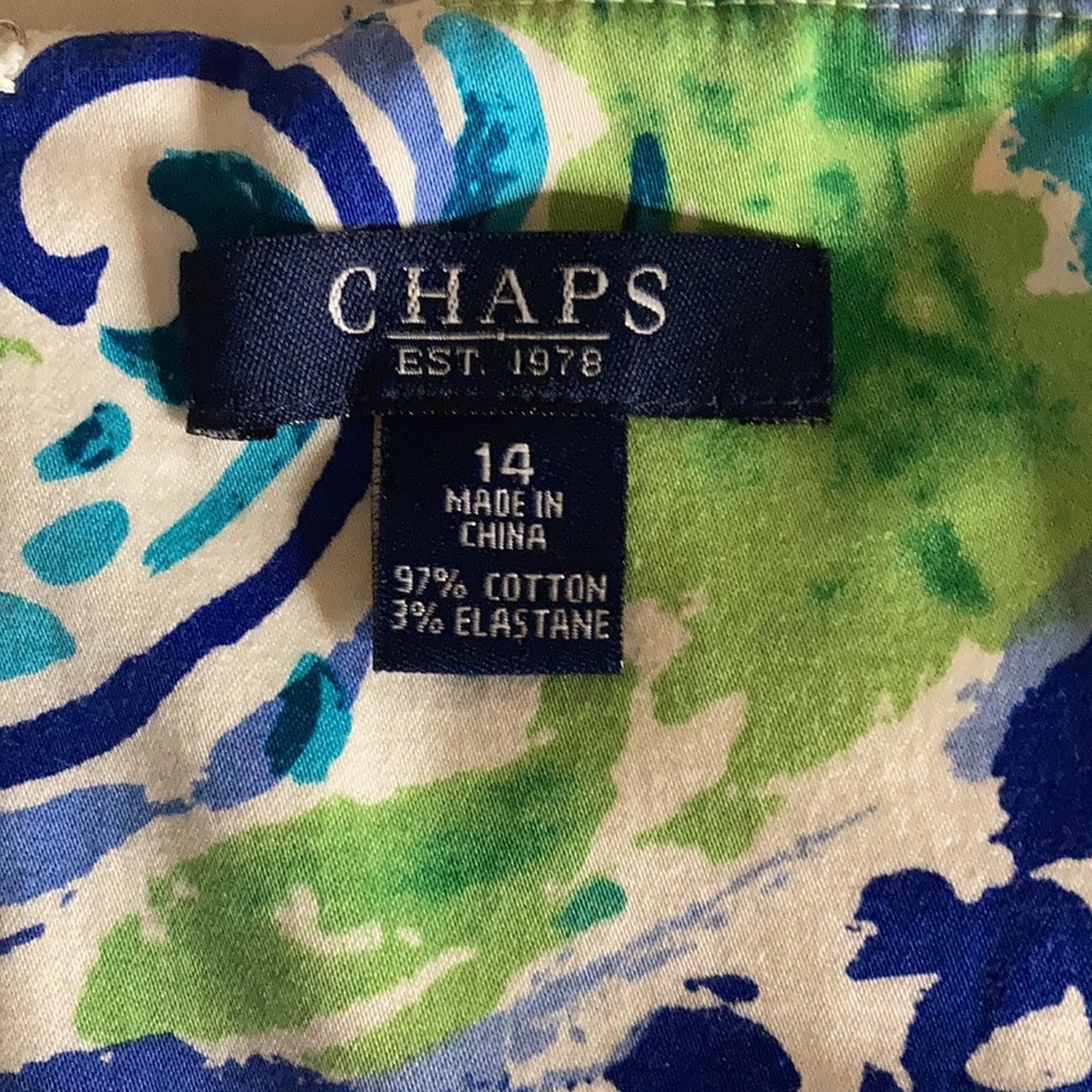 CHAPS sleeveless dress. Size 14. - Picture 3 of 3